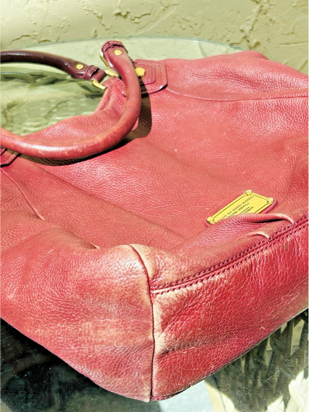 Vtg MARC by MARC JACOBS Classic Q Francesca Pebbled Leather Designer Lux Bag Y2K - Picture 13 of 15